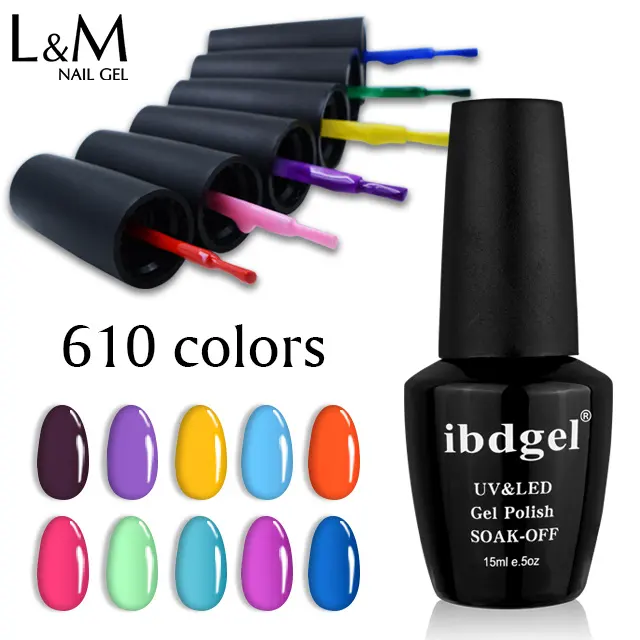 Guangzhou ibdgel Gel UV Laca Marcas 15ml garrafa unha polonês gel UV