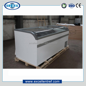 Tapa de cristal congelador comercial escaparate para la venta en un <span class=keywords><strong>supermercado</strong></span> - Product Image 1