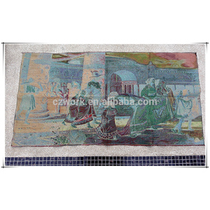 Di alta qualità 19x19 pollici Jacquard appesa a parete fabbrica all'ingrosso dio artigiano ubriaco inchiostro arazzo <span class=keywords><strong>commisurato</strong></span> stile di coordinazione - Product Image 3