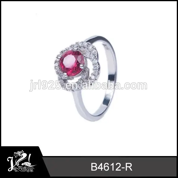 popular flor color de rosa joyería de diseño de valor de ley 925 anillo siver