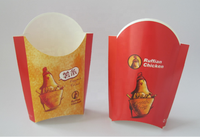 Conteneur commercial en carton blanc pour frites, boîte à emporter résistante à l'huile pour restauration rapide, personnalisation OEM acceptée