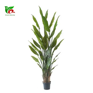 Artificial Green Green Plant Indoor Ornament Hotel Beautify Artificial Plastic Strelitzia Plastic Bird Of Paradise