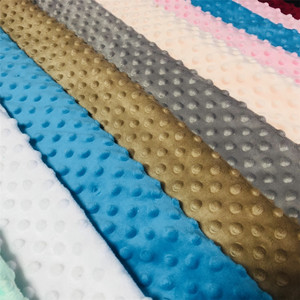 Minky Dimple Polka Dot Vải <span class=keywords><strong>Cuddle</strong></span> Mềm Bong Bóng Dot Polyester Ba Lan Vải Cho Chăn Em Bé Sử Dụng - Product Image 5