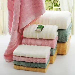 Anti-Microbial Absorbent Quick Dry Organic Bamboo Fiber Face Terry Towel In Different Colors From China Supplier