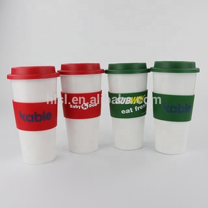En gros IML personnalisé logo impression 16 oz eco réutilisable à emporter à <span class=keywords><strong>double</strong></span> paroi pp réutilisable <span class=keywords><strong>tasse</strong></span> à café <span class=keywords><strong>tasse</strong></span> à café en plastique avec couvercles - Product Image 5
