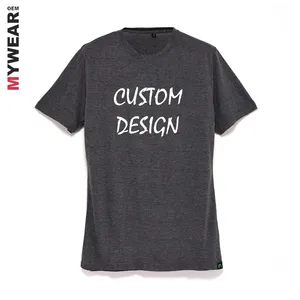 custom t shirt blank design for men custom printing own logo label popular charcoal grey