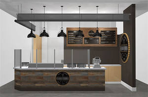 Diseño de Interiores Personalizado para Cafetería, Quiosco de Decoración para <span class=keywords><strong>Centro</strong></span> <span class=keywords><strong>Comercial</strong></span> Moderno, Diseño de Tienda de Café y Snacks - Product Image 5