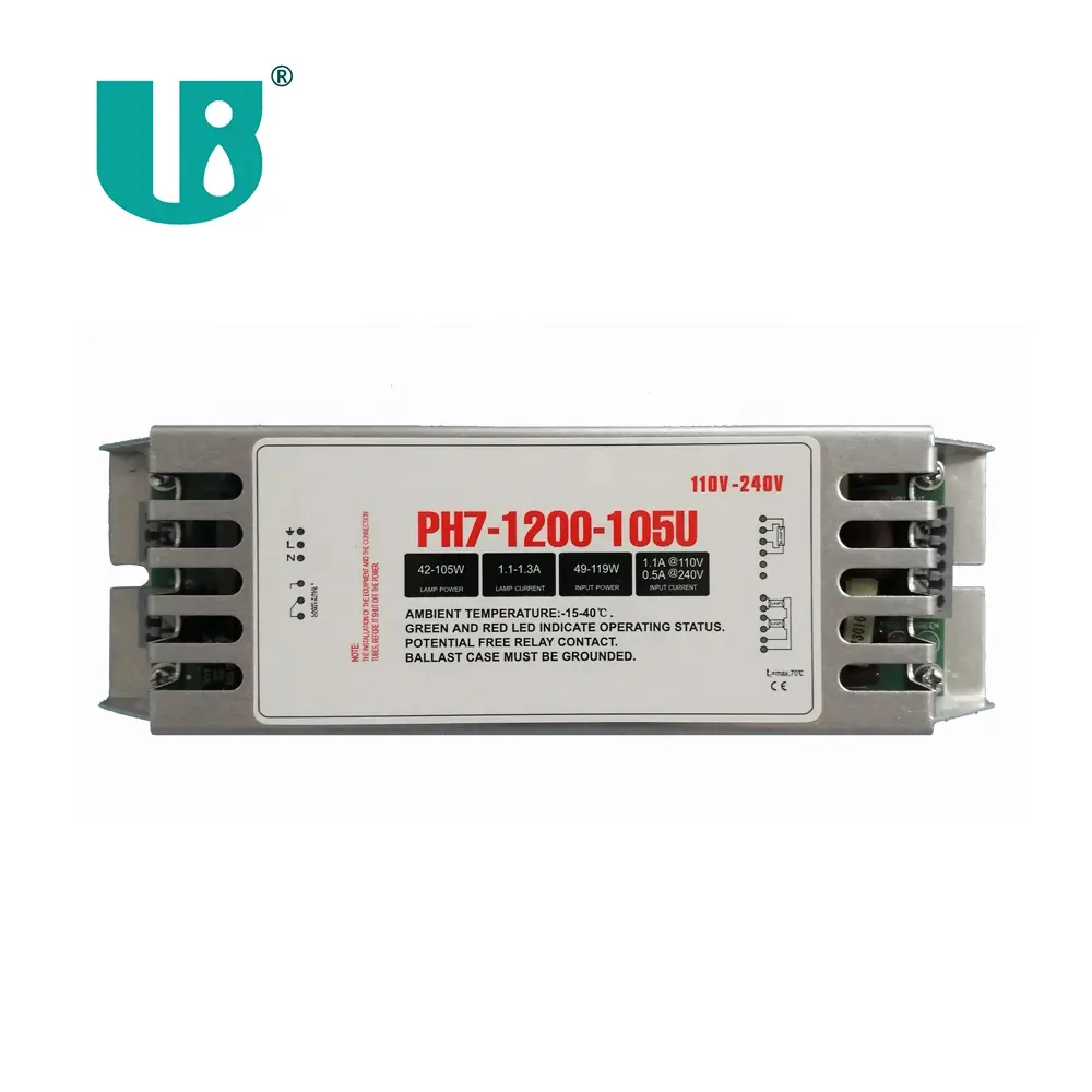 Lightbest كابح تيار إلكتروني ph7-1200-105u ل 105w الملغم مصابيح UL