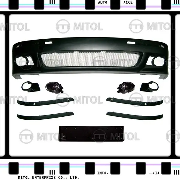 Per BMW E39 Paraurti Anteriore (M5 Look) W/Alu. Maglia W/Nebbia Auto Corredi Del Corpo