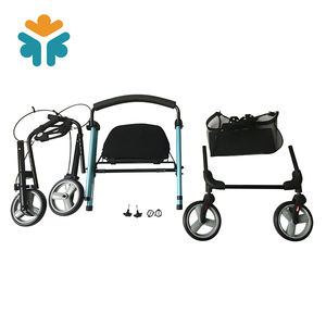Deambulatore in Alluminio Leggero con <span class=keywords><strong>Carrello</strong></span> della Spesa a 4 Ruote e Supporto per Avambracci - Product Image 5