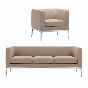 LS-021 Commerical italian modern Minimalist PU leather office furniture sofa for office use