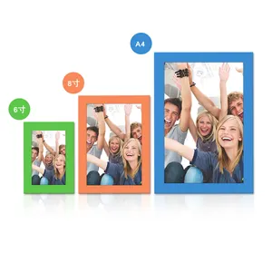 Hoge Kwaliteit Multi Color Flexibele Magnetische Pvc Fotolijst Voor Thuis Decoratie Magneet Voor Koelkast Fit Voor 8 "Foto