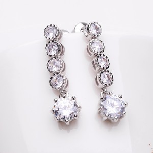 LUOTEEMI Jewelry Factory Hot Fashion Cheap 3A Zircon <strong>Small</strong> Elegant Office Style Bridal Wedding Party <strong>Dangle</strong> <strong>Earring</strong> - Product Image 5