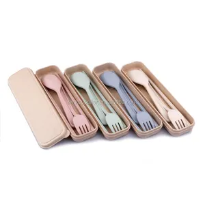 Bán Buôn Lúa Mì Tự Nhiên Xách Tay Flatware, Rơm Lúa Mì Thiết Lập Dao Kéo