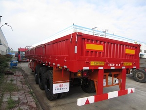 3 Axle 12 roda Penuh Trailer 40ton sisi dinding kargo Semi Trailer Harga Murah Penuh Trailer - Product Image 5