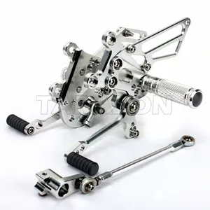 High quality motorcycle CNC adjustable rear set aluminum alloy footrest for Aprilia RSV 1000 R FACTORY