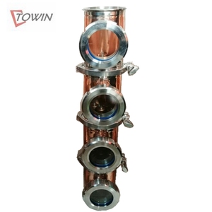 Conector en T de Cobre Tri-Clamp de 3 y 4 Pulgadas con Mirilla Roscada - Product Image 1
