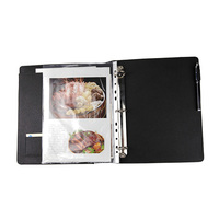 Portafolio de Cuero A4 Personalizado con Logotipo en Relieve, OEM ODM, PU PVC, con Carpeta, para Negocios, Oficina, Conferencias y Presentaciones