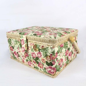 Main classique Européenne style vintage floral motif à coudre grande panier avec haut grade <span class=keywords><strong>tous</strong></span> les accessoires - Product Image 1