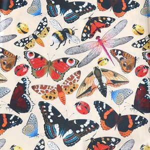Tela Mezclada de Lino (55%) y Algodón (45%) con Estampado de Mariposas, Impresión Digital, MOQ Bajo, para Vestidos - Product Image 3
