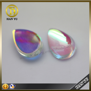 Moda forma de pera grande de piedra de piedra de cristal vidrio dicroico - Product Image 3