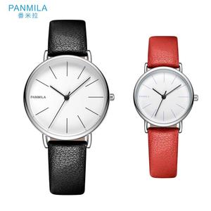 Hombre <span class=keywords><strong>mujer</strong></span> reloj mejor marca Simple correa <span class=keywords><strong>de</strong></span> cuero pareja reloj barato - Product Image 1
