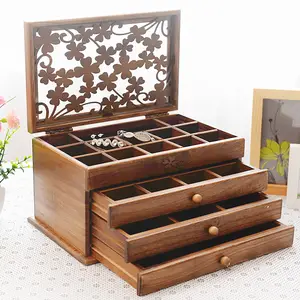 Luxury Custom Jewelry Box Set Multifunctional Jewellery Airtight Boxes General Solid Wooden Gift Box