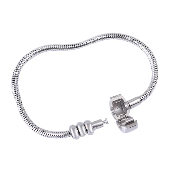 Stopper beads with rubber inside for snake chain bracelet