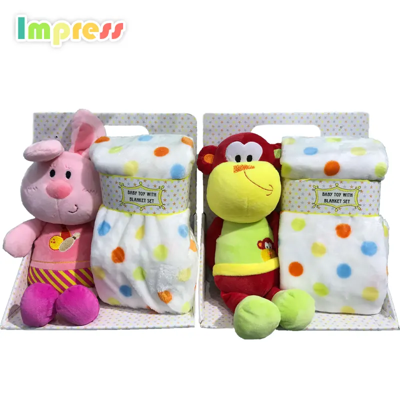 Best selling kid monkey plush blanket toys