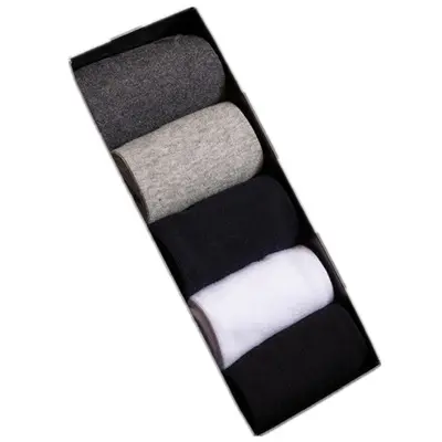 Chaussettes en coton pour hommes, accessoire quatre saisons, pour le travail, vente directe de fabricant, en boîte, 5 paires