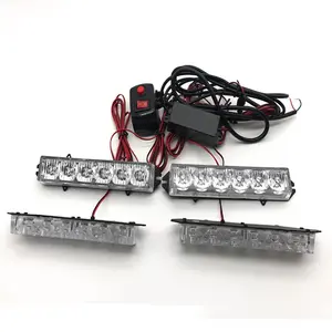 Luz LED estroboscópica para coche, rejilla de advertencia de emergencia de 12V, 7 patrones de flash