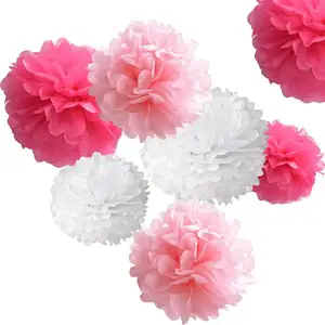 Artículos populares papel POM poms para la decoración del partido Flor de Papel bolas