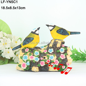 Geanimeerde zingen kunstmatige vogels hars ambachten figuur sensor zingen vogel, 2017 hot koop bewegingssensor hars vogel - Product Image 5