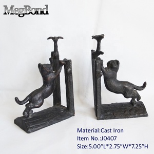 Fermacarte in ghisa <span class=keywords><strong>cat</strong></span> & bird reggilibri creativi, metallo di buona qualità