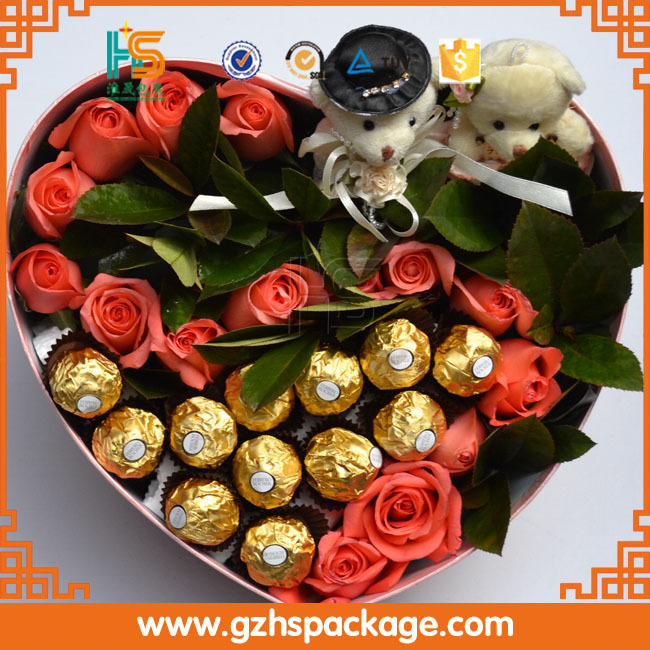 2014 diseño de Encargo de lujo flor tubo de Papel cajas de envío/ramo de flores cajas En Guangzhou