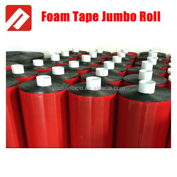Espesor 0.8mm gris con forro rojo doble cara cinta de espuma rolles para automóvil uso exterior