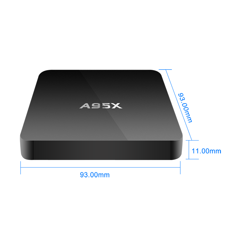 Nuevo diseño a95x android 5.1 tv box quad core kodi 17.1 s905 amlogic tv box para ventas al por mayor