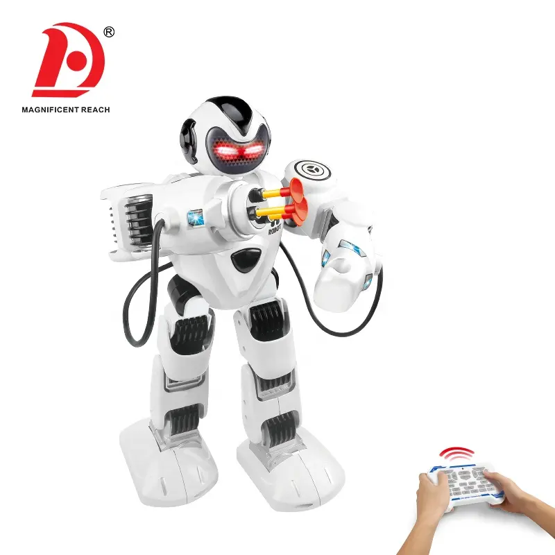 HUADA 2023 venta al por mayor Atlas Warrior modelo niños RC Control remoto lucha Robot juguete con línea USB