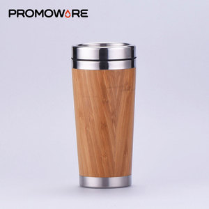 Taza de viaje de café ecológica con carcasa de bambú, taza de café de fibra de bambú de marca personalizada, taza de café de viaje ecológica - Product Image 2