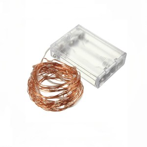 Bianco Caldo di Trasporto libero Filo di Rame 10M AA Battery Operated Mini LED Luci Leggiadramente di Riso Di Natale Decorare Luce Della Stringa