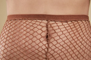 Collants de pêche en <span class=keywords><strong>filet</strong></span> pour femme, ajustés, <span class=keywords><strong>sexy</strong></span>, personnalisés, de qualité supérieure, couleur or flash - Product Image 5
