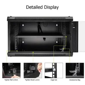 Chinese fabriek 6u 9u 12u wandmontage data kasten voor 600x600mm 600x450mm size