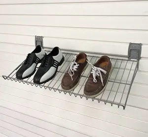 Estante colgante de acero inoxidable para zapatos, estante montado en la pared para vino