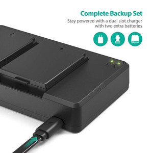 Beston 2 <span class=keywords><strong>Pack</strong></span> <span class=keywords><strong>LP</strong></span>-E10 Rechargeable au lithium batterie et USB Chargeur de batterie portable pour batterie d'appareil photo - Product Image 2