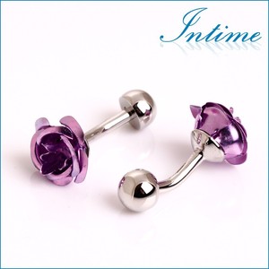 romantico rosa delle donne fiore gemelli collegamento di polsino - Product Image 4