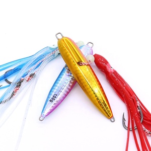 Iscas de lula de pesca inchiku, isca de metal 120g, parte inferior do metal, saia polvo, com gancho de ajuda, chumbo, peixe lenta, jig