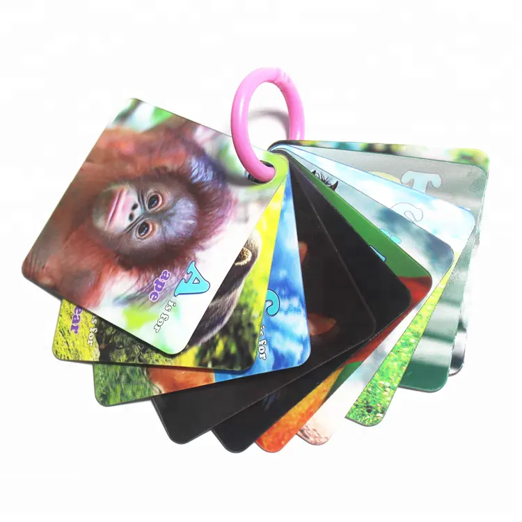 3D lenticular playing cards for kids memory card game learning cards