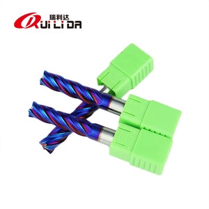 65HRC Blu Rivestimento NaNo Super Carburo di Prestazioni Piatto End Mill fresa <span class=keywords><strong>Cnc</strong></span> Utensili Da Taglio - Product Image 5