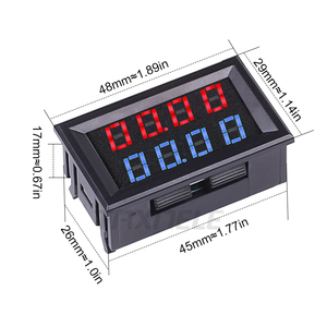 Voltímetro <span class=keywords><strong>Digital</strong></span> de 4 Bits, Amperímetro de CC 200V 10A, Pantalla Dual LED Roja y Azul, Medidor de Voltaje y Amperaje, Monitor de Corriente <span class=keywords><strong>para</strong></span> Automóvil de <span class=keywords><strong>12v</strong></span> 24v - Product Image 5