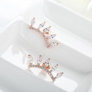 El oro al por mayor de calidad superior Teemi Austrial cristalina clara Uique Diseño Rose plateado CZ Pestaña muchacha de las <span class=keywords><strong>mu</strong></span> - Product Image 2